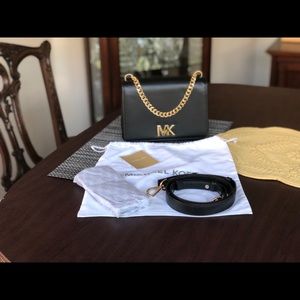 Michael Kors Black Mott Swag Shoulder Bag